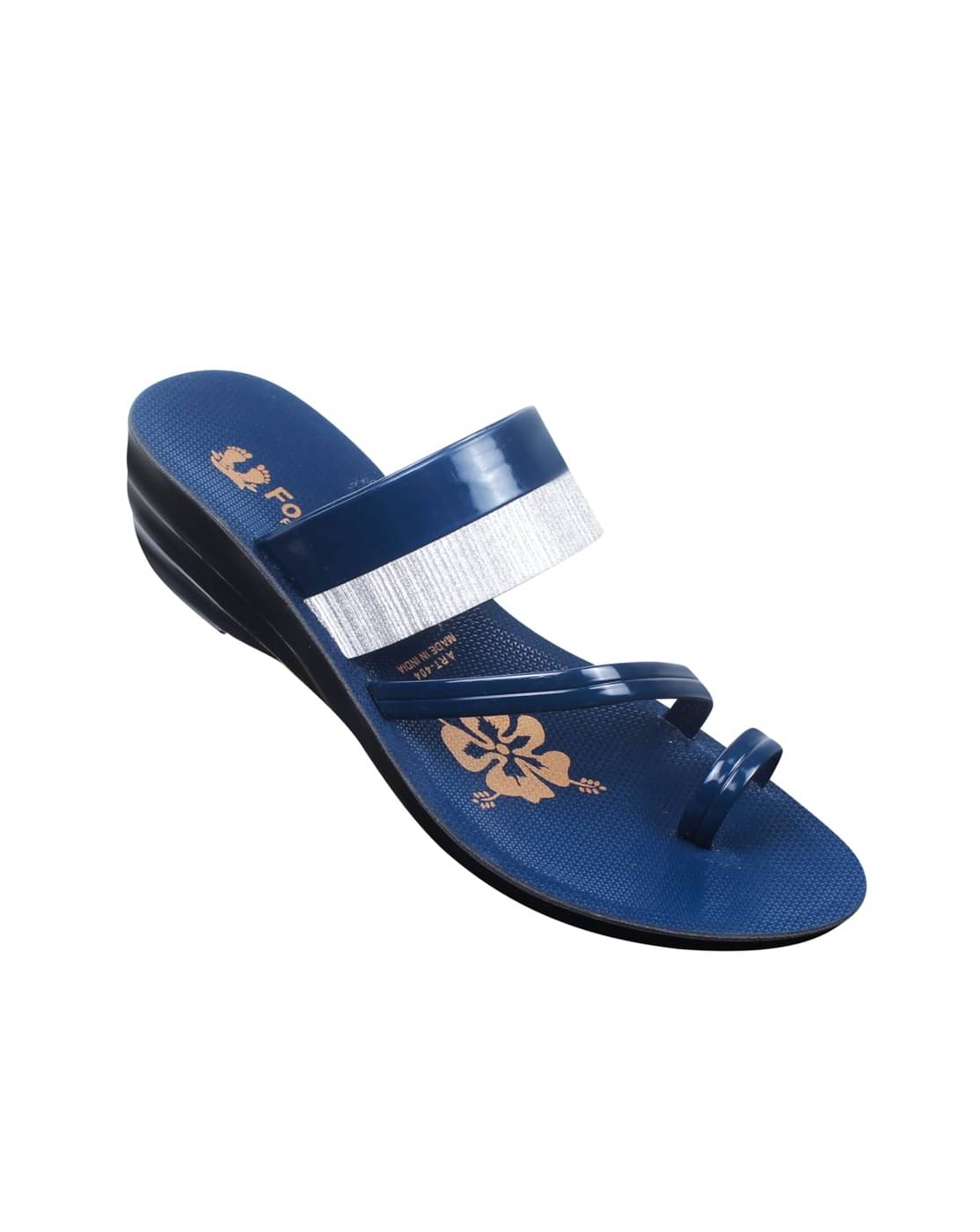     			PU RUDRA Blue Women's Flats