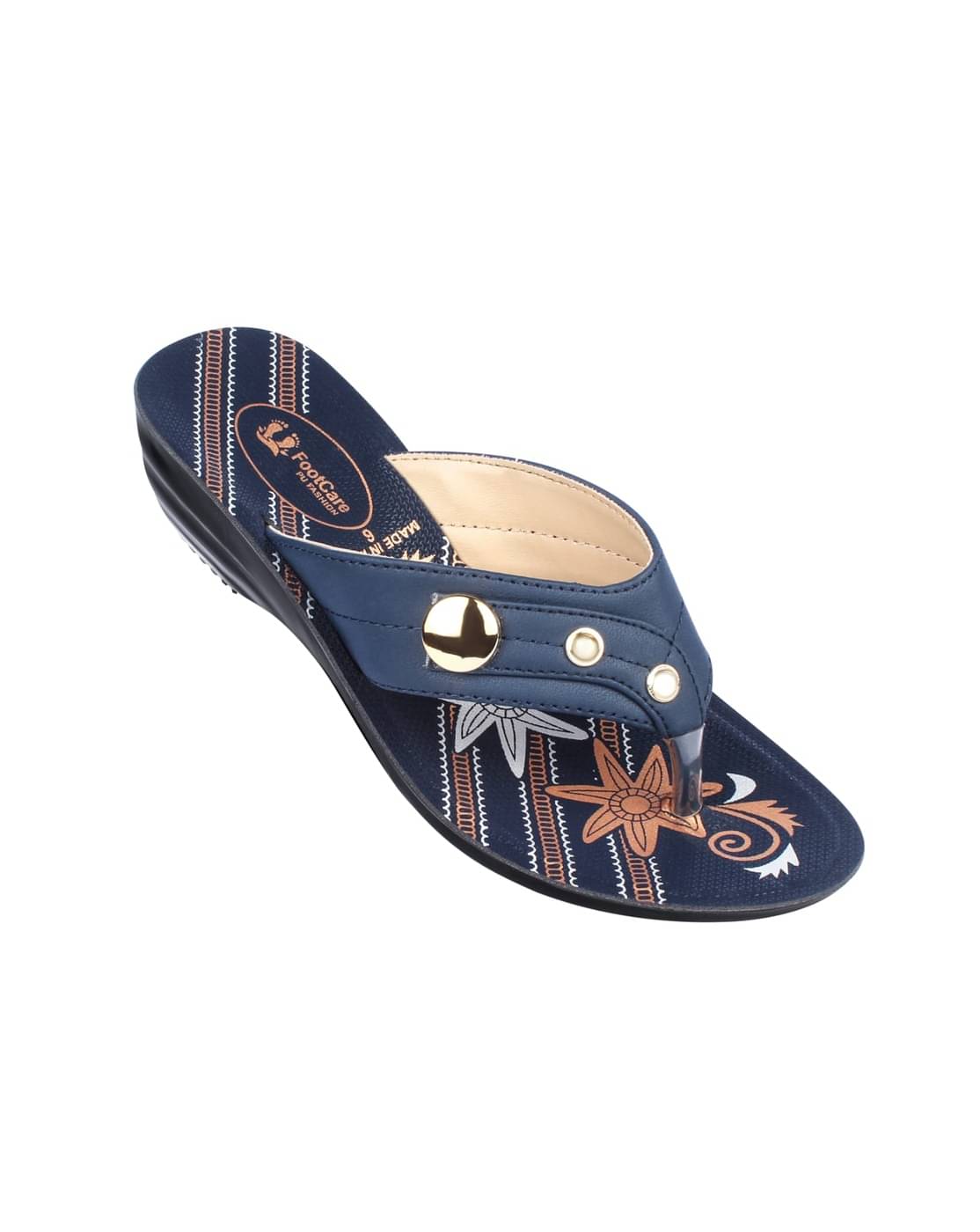     			PU RUDRA Blue Women's Flats
