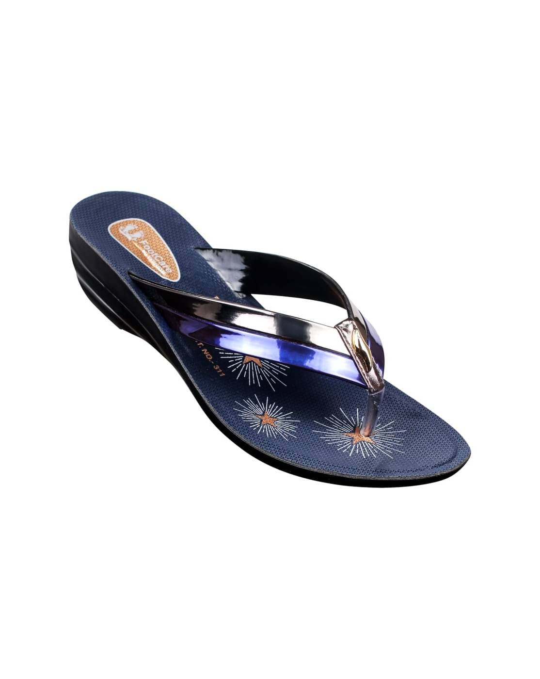     			PU RUDRA Blue Women's Flats
