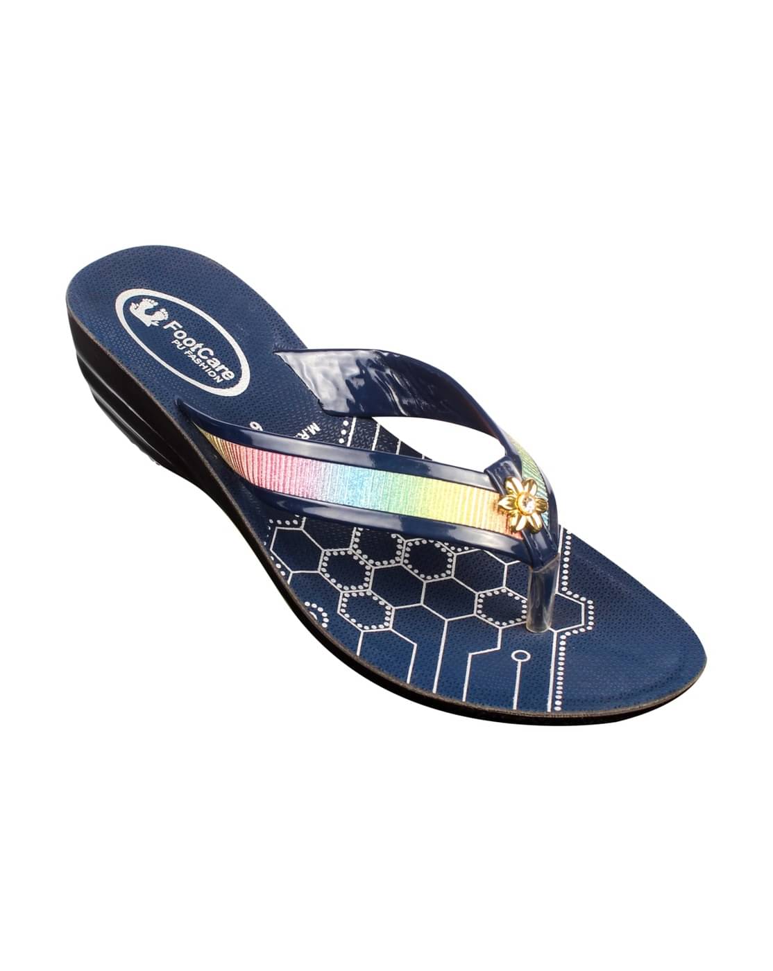     			PU RUDRA Blue Women's Flats