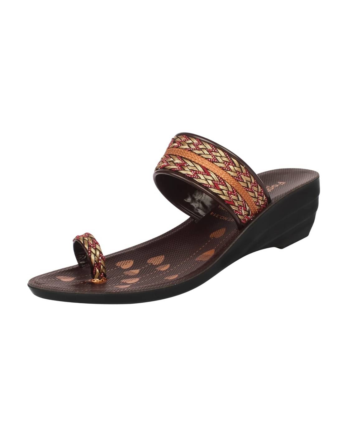     			PU RUDRA Brown Women's Flats