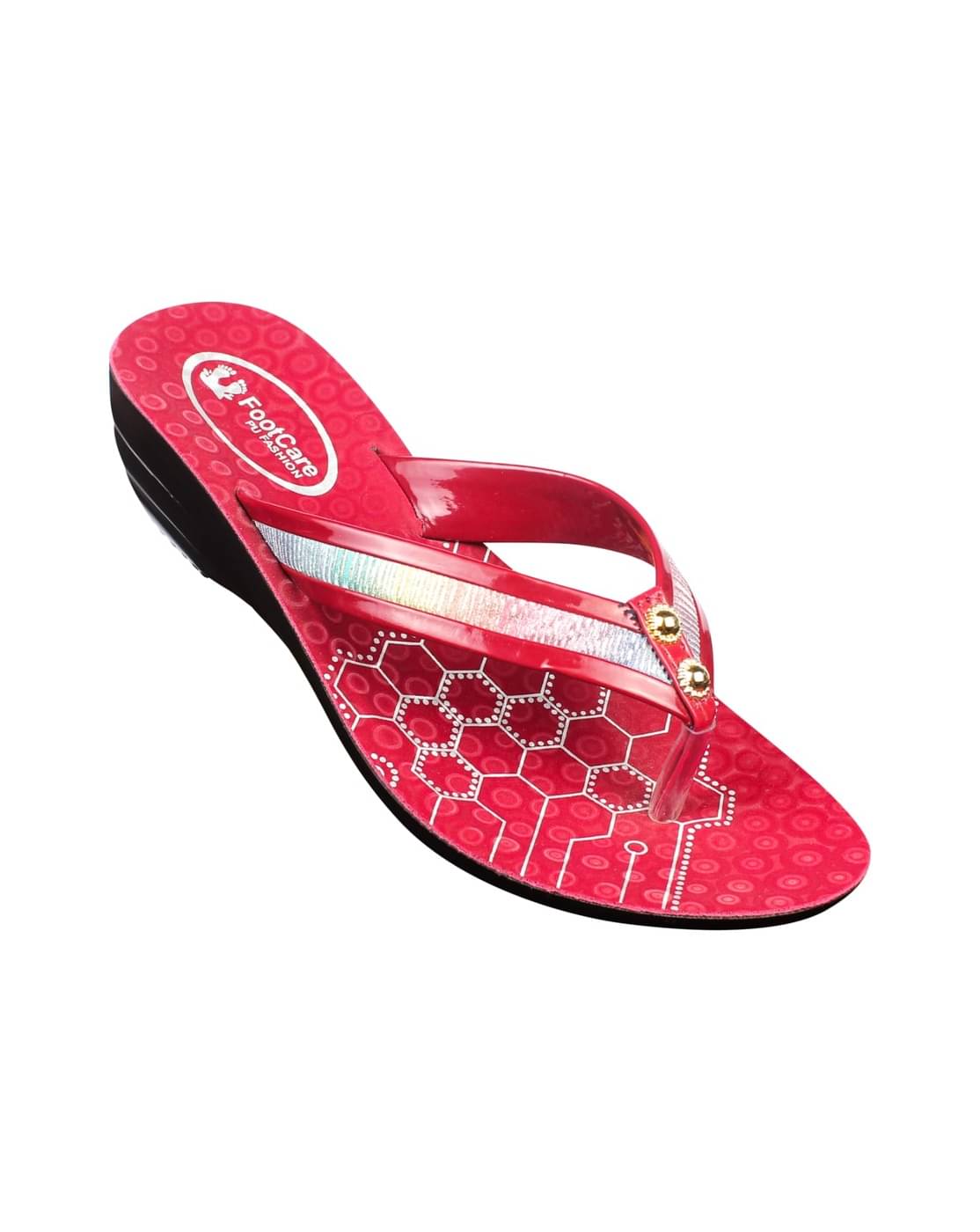     			PU RUDRA Maroon Women's Flats