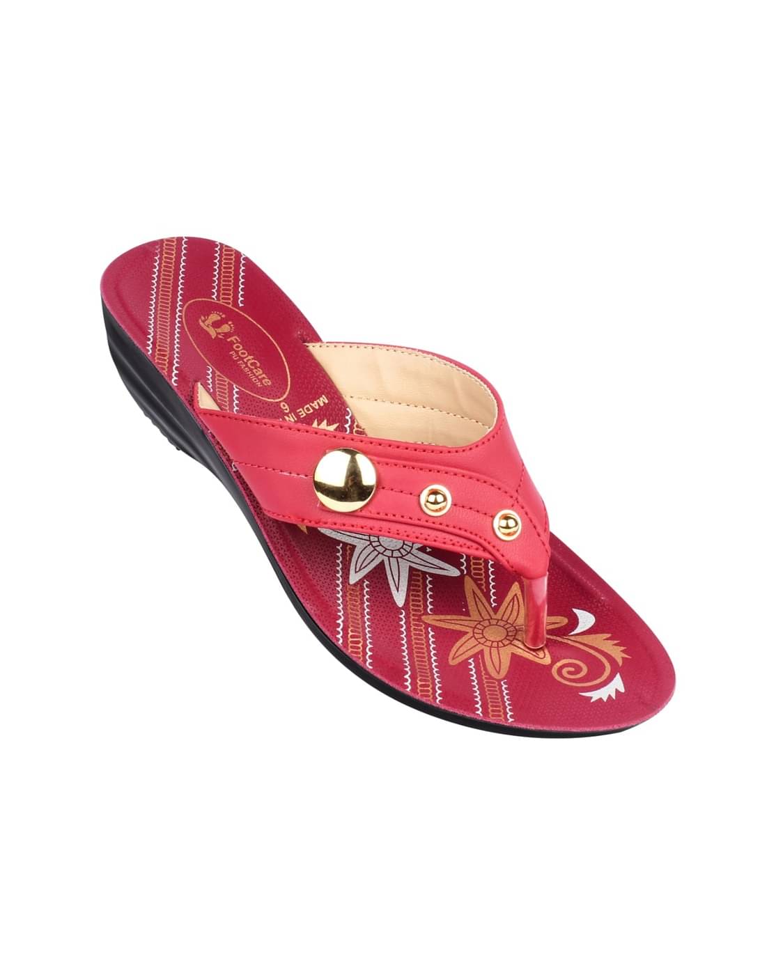     			PU RUDRA Maroon Women's Flats