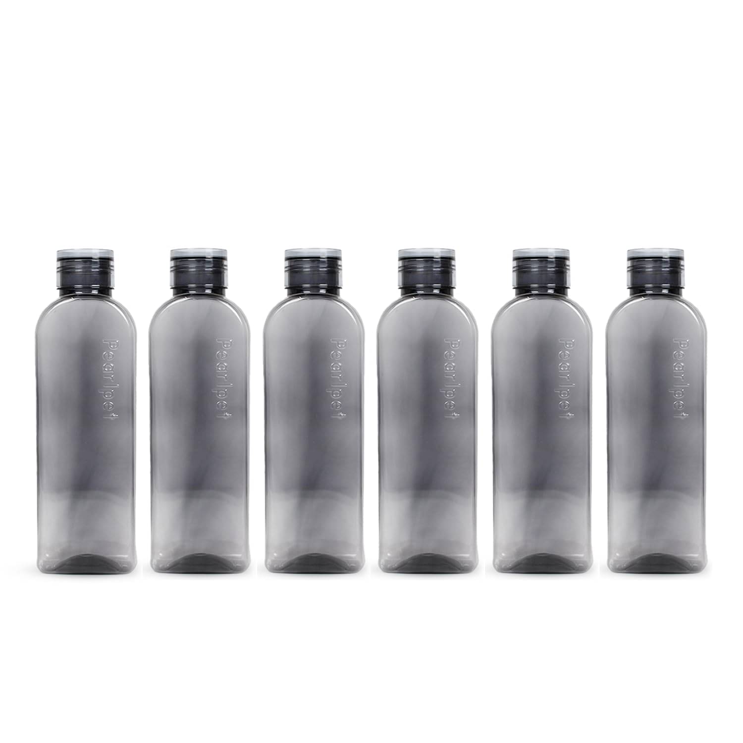     			PearlPet Fridge water bottle Grey PET Water Bottle 1000 mL ( Set of 6 )