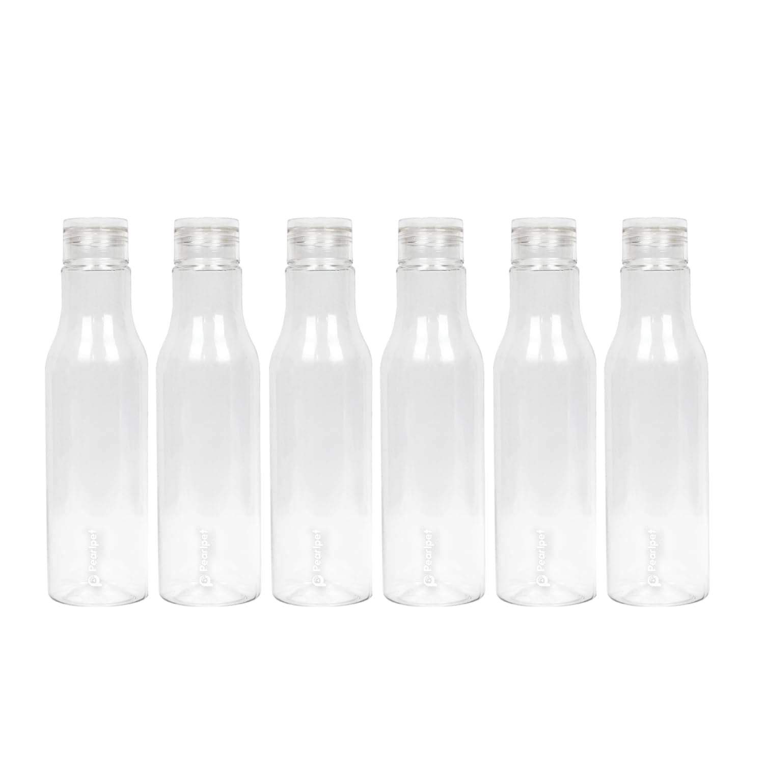     			PearlPet Fridge water bottle Transparent PET Water Bottle 1000 mL ( Set of 6 )
