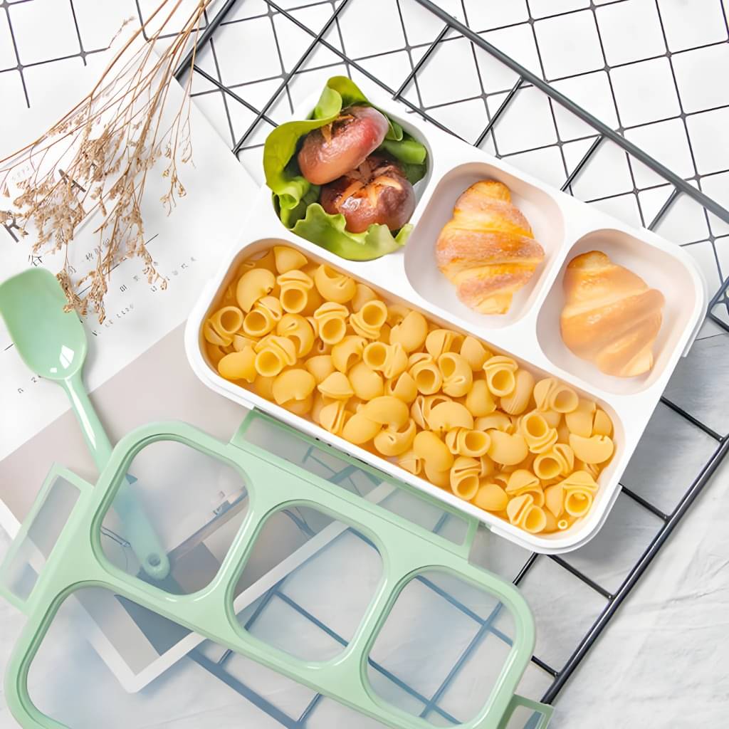     			Radhe Creation Lunch Box with Spoon Polypropylene Lunch Box 4 - Container ( Pack of 1 )