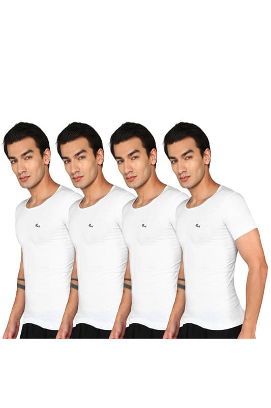     			Renox Pack of 4 Cotton Tank For Men ( White )