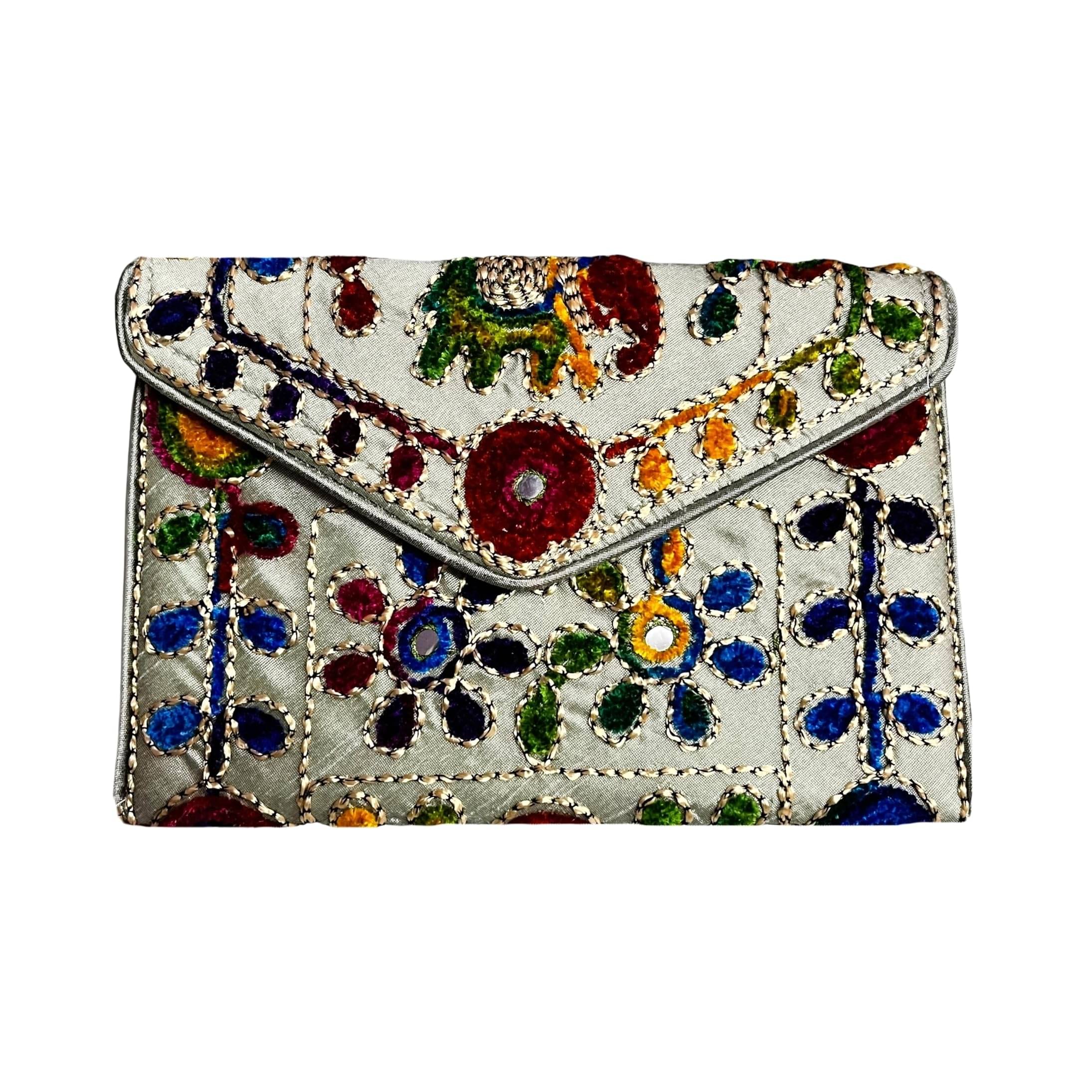     			SUTLIYAN Sling Bag Fabric Set of 1 ( Silver )