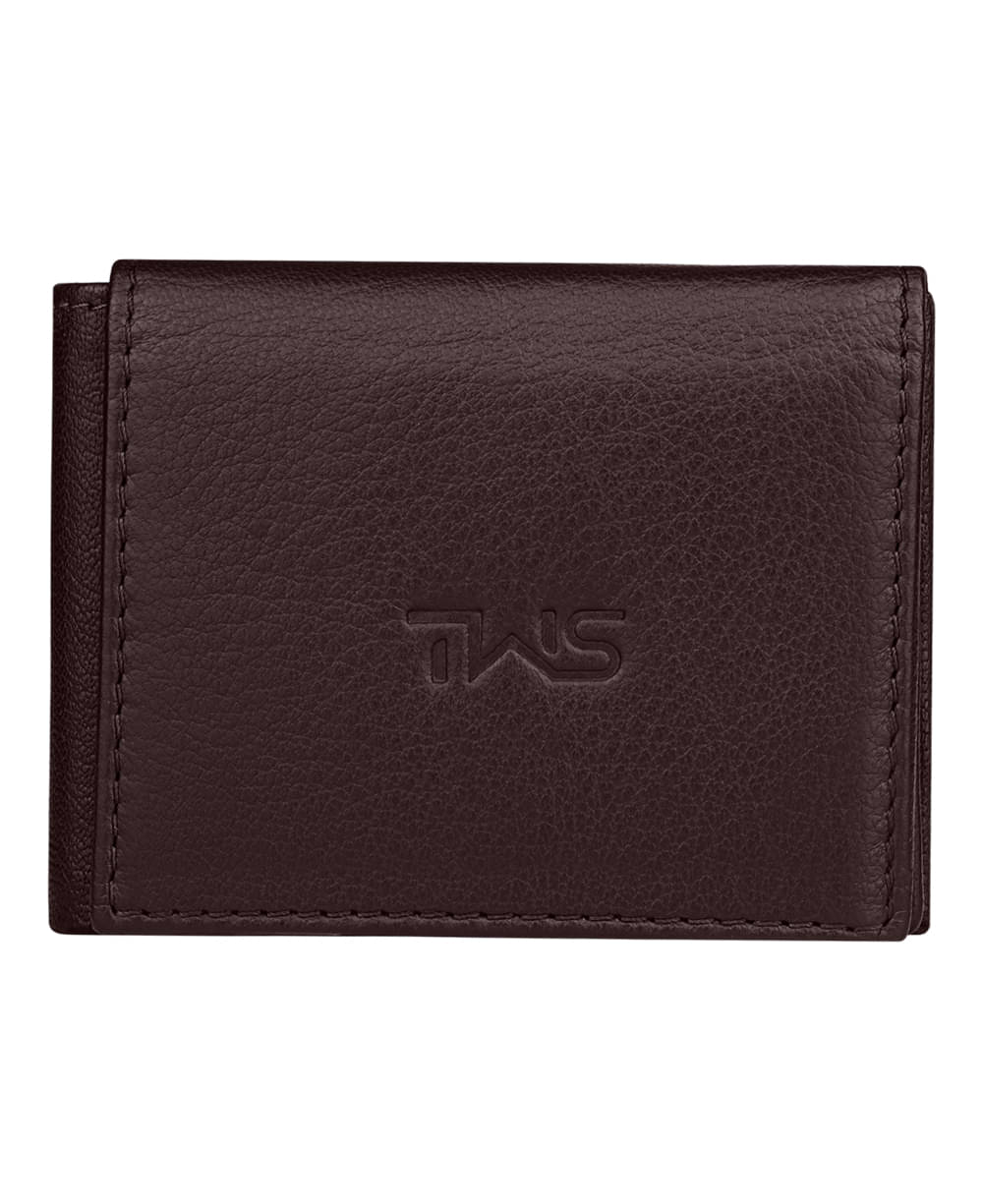     			The Wallet Store Faux Leather Solid Men's Three Fold Wallet With 9 Slots For Card ( Brown , Pack of 1 )
