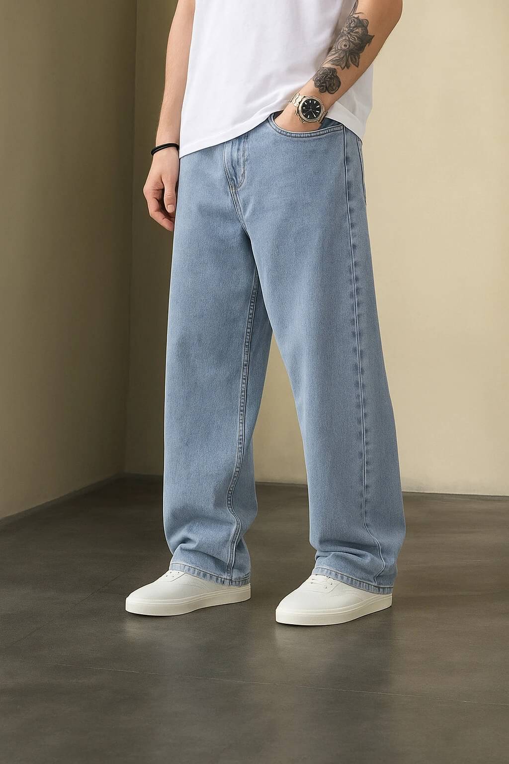     			Toomes Straight Clean Look Men's Jeans - Light Blue ( Pack of 1 )