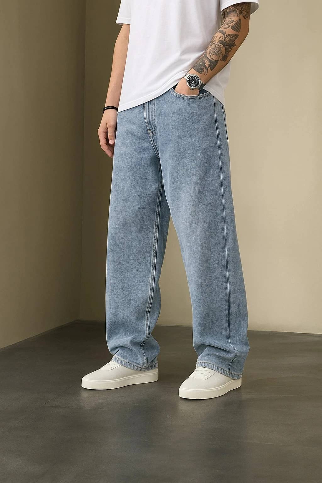     			Toomes Straight Clean Look Men's Jeans - Light Blue ( Pack of 1 )