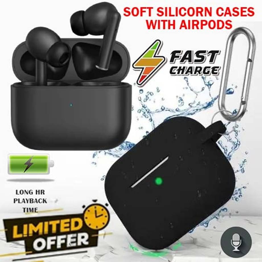     			“True Wireless Bluetooth Earbuds with Protective Case | Premium Sound Quality, Deep Bass, Long Battery Life, Built-in Mic, Touch Controls, Comfortable Fit & Stylish Design for Music, Calls & Travel