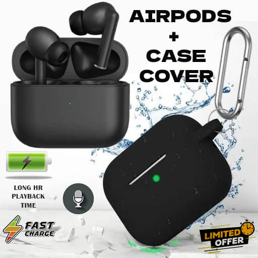     			“True Wireless Bluetooth Earbuds with Protective Case | Premium Sound Quality, Deep Bass, Long Battery Life, Built-in Mic, Touch Controls, Comfortable Fit & Stylish Design for Music, Calls & Travel
