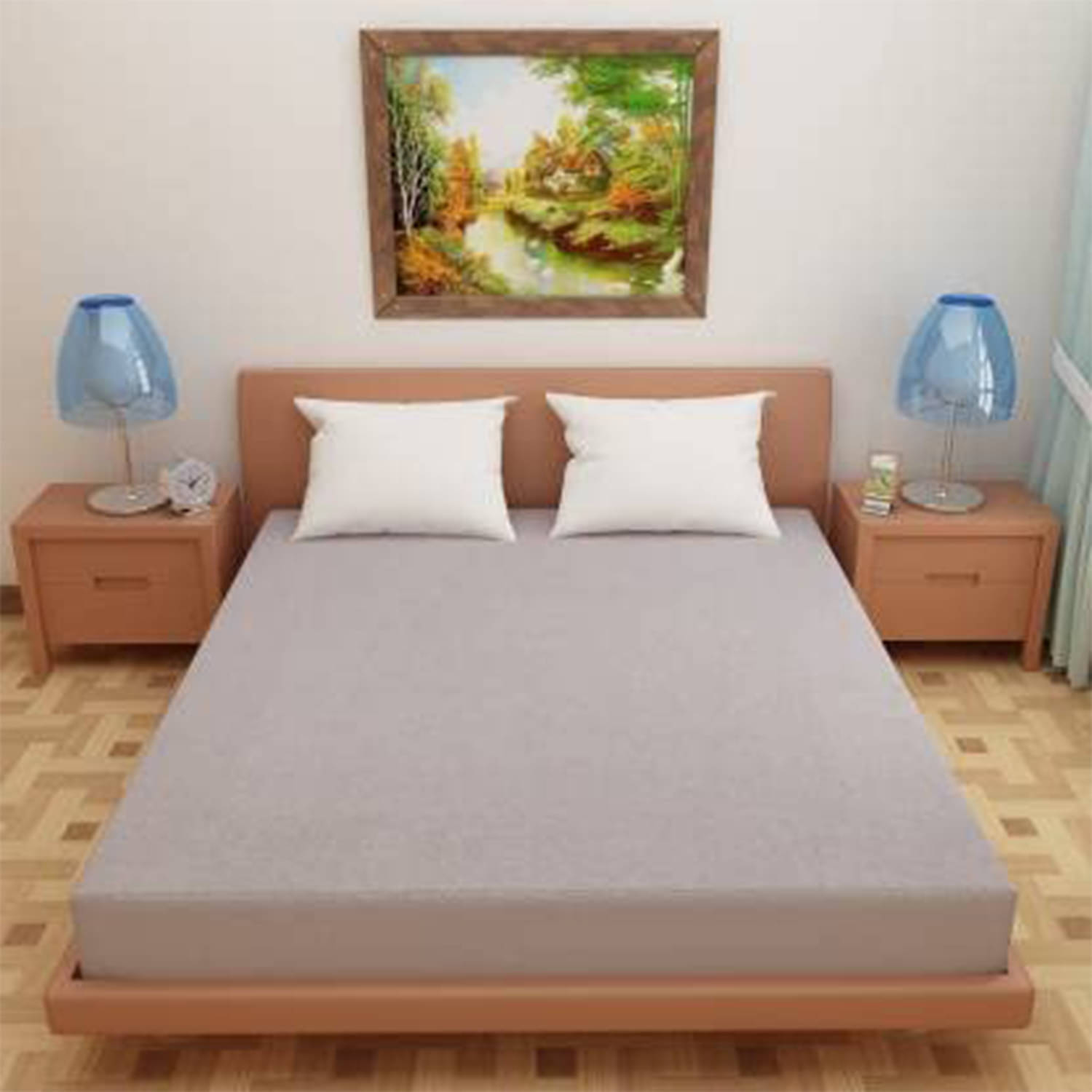 Valtellina Grey Quilted Mattress Cover     			Valtellina Grey Quilted Mattress Cover