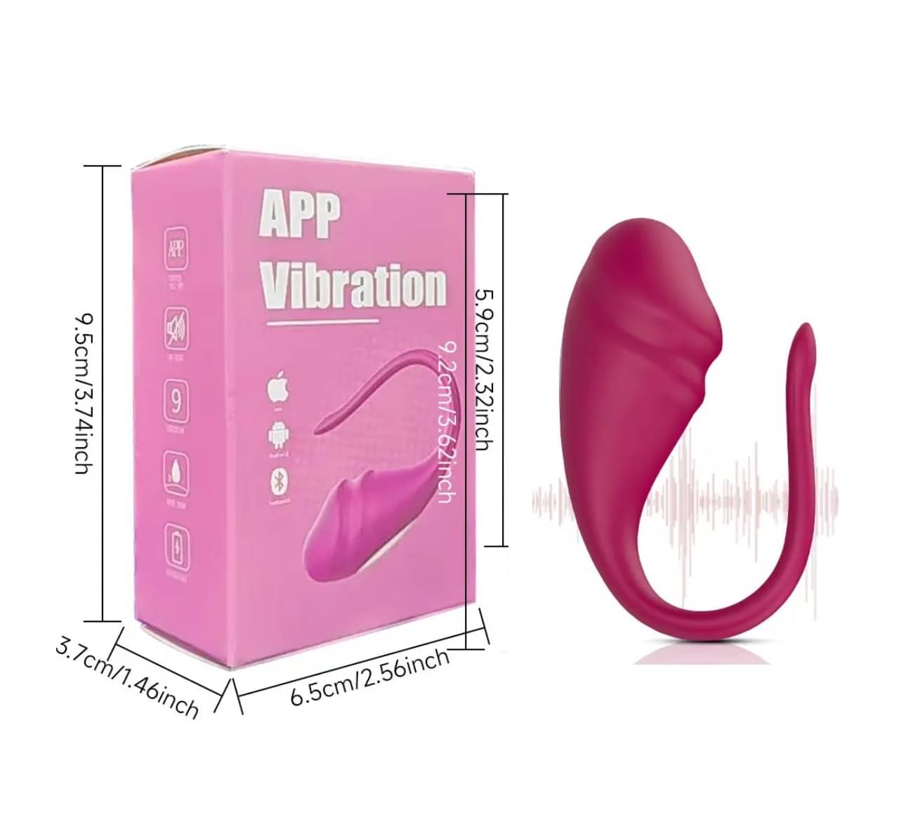     			Vibrations MOBILE APP OPERATED Portable Manual Massager
