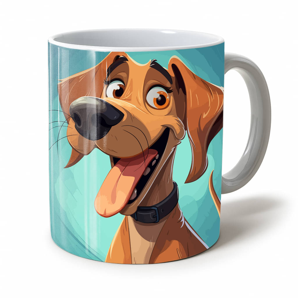     			Vihaan Fashions Dog Printed Mug Animal Ceramic Coffee Mug 330 mL ( Pack of 1 )