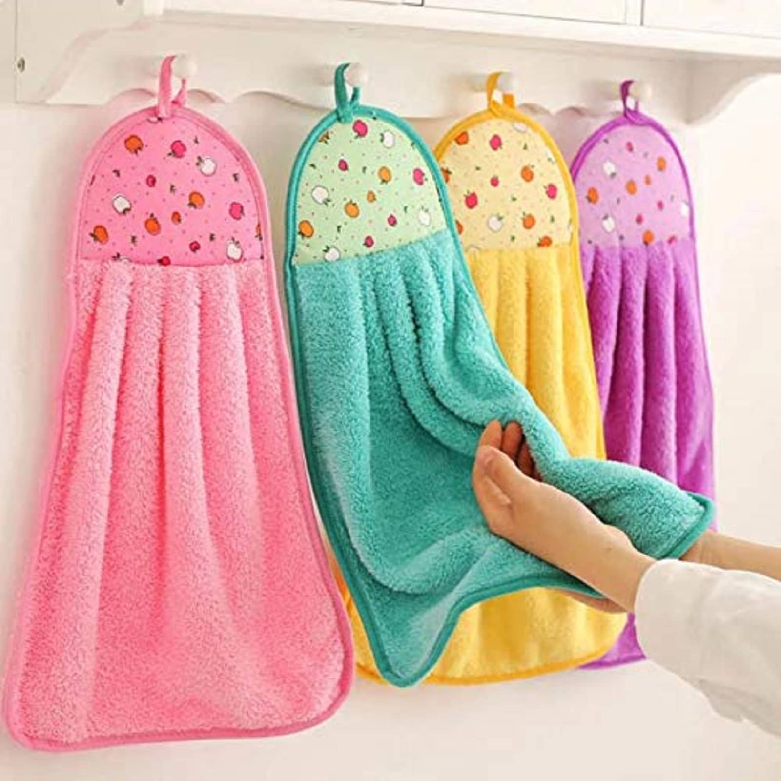 VillWin Pack of 4 Cotton 250-300 -GSM Hand Towel ( Multicolor ) - Towels | Buy online on ZillyBuy