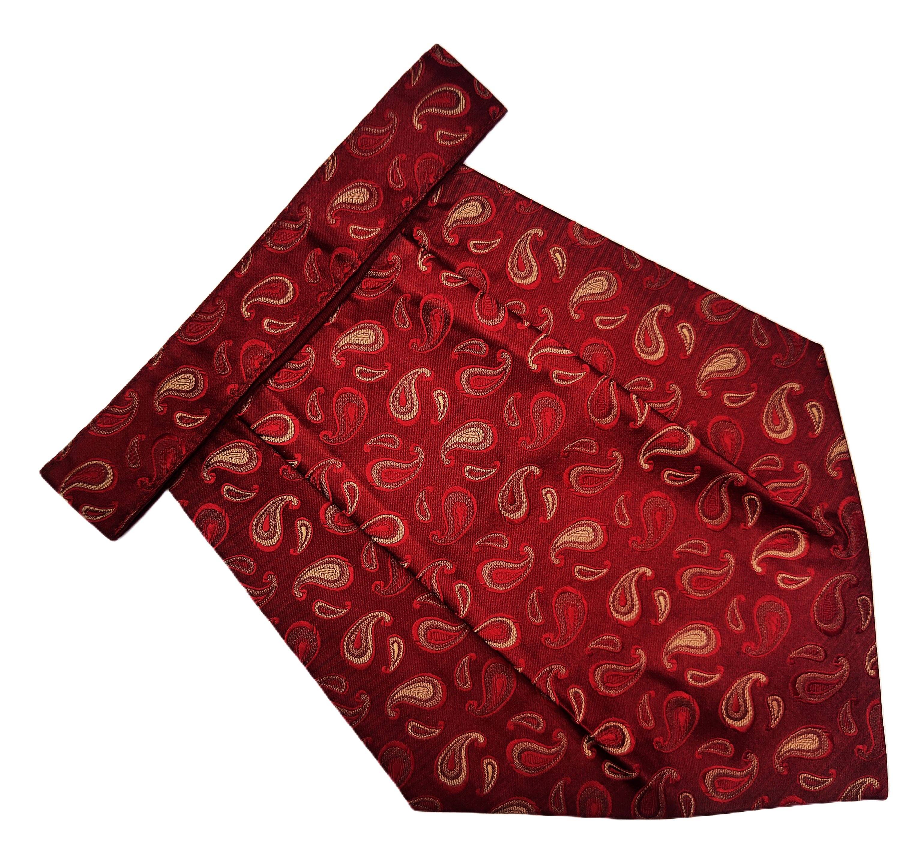 Voici Maroon Paisley Micro Fiber Cravats     			Voici Maroon Paisley Micro Fiber Cravats