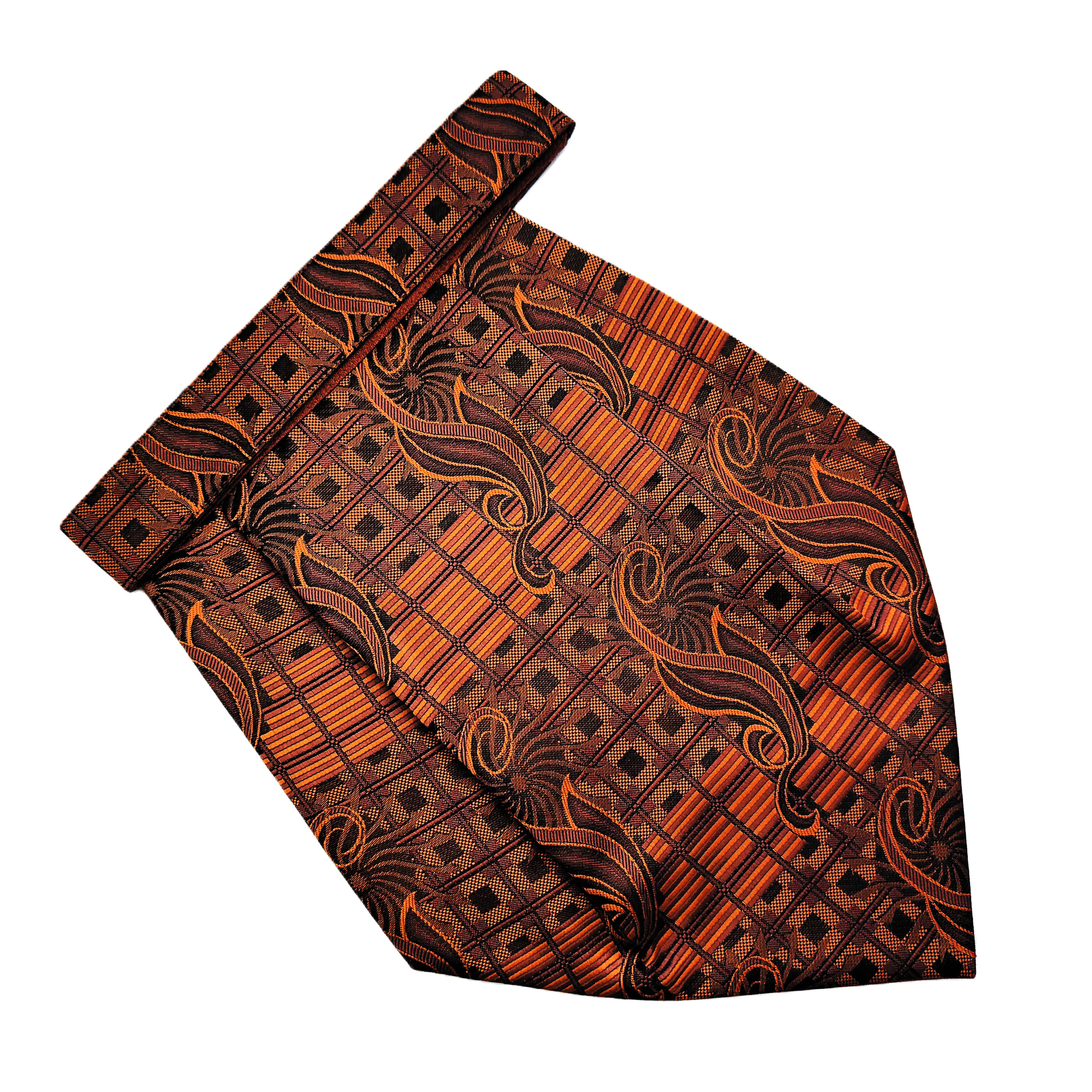 Voici Orange Paisley Micro Fiber Cravats     			Voici Orange Paisley Micro Fiber Cravats