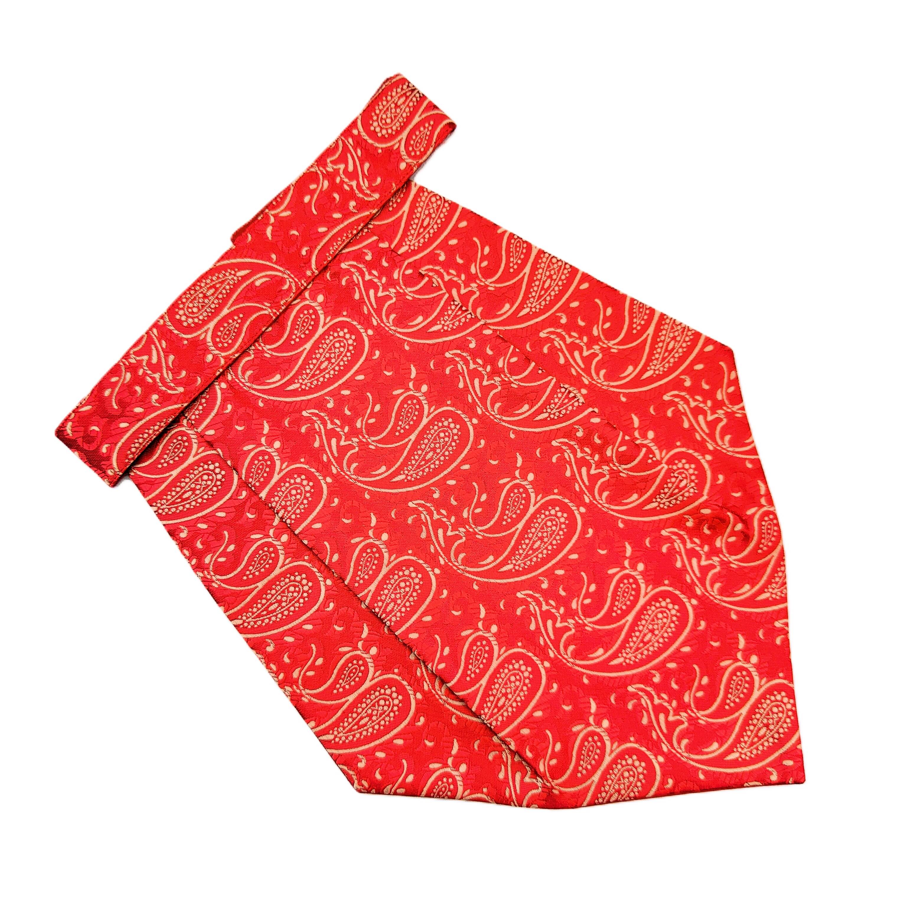     			Voici Red Paisley Micro Fiber Cravats