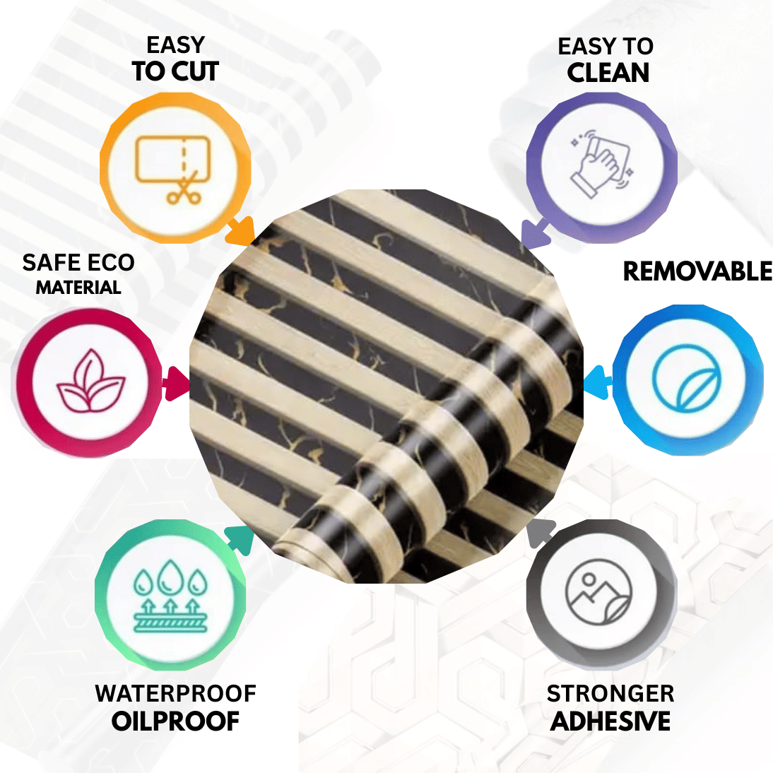     			ZAPPYPOP Self Adhesive Kitchen Wallpaper for Wall | Waterproof Wall Paper Sticker | Oil Proof & Heat Resistant Wall Paper Water Proof |  Size 45 x 500 cm