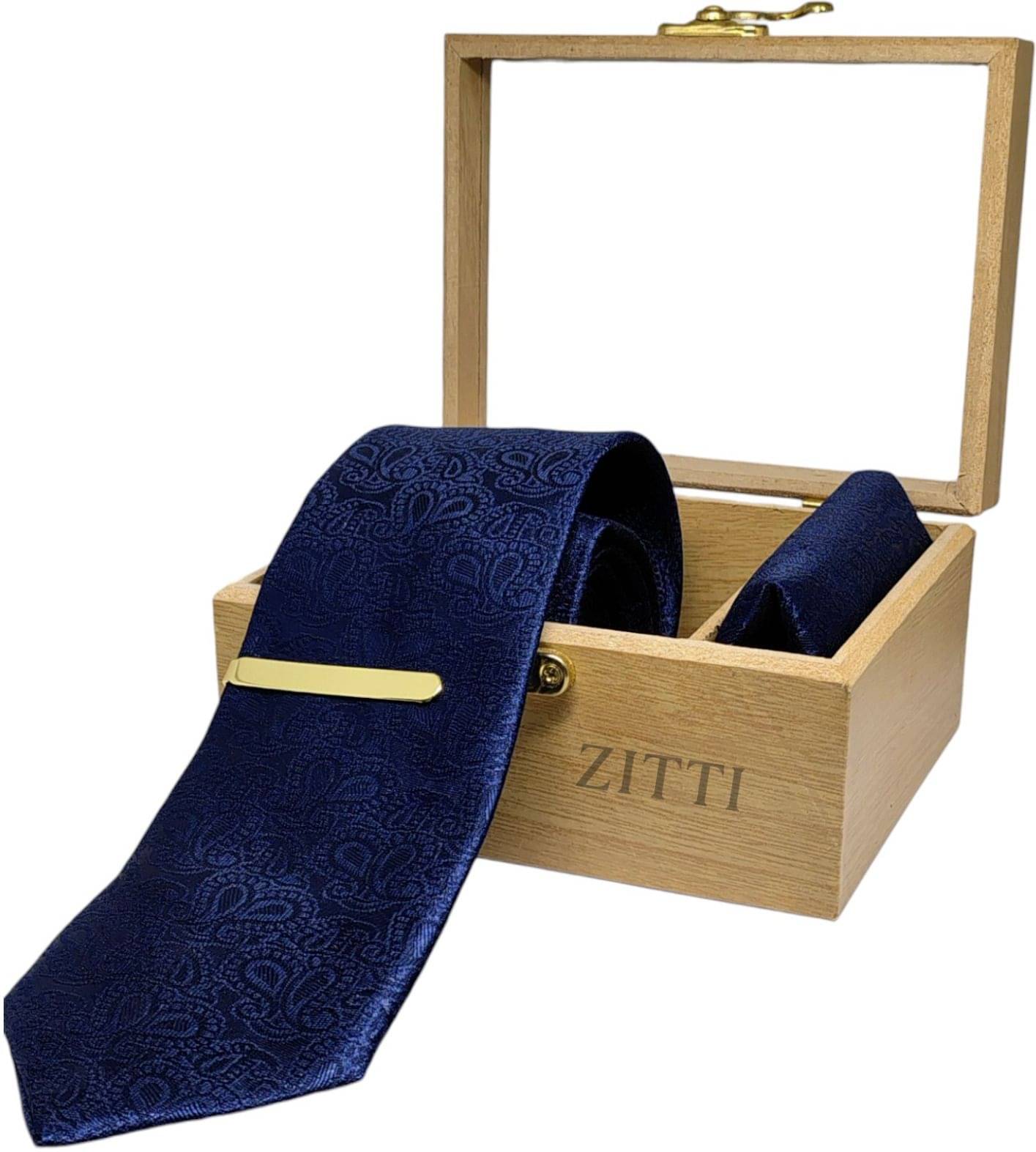     			ZITTI Blue Abstract Silk Combo
