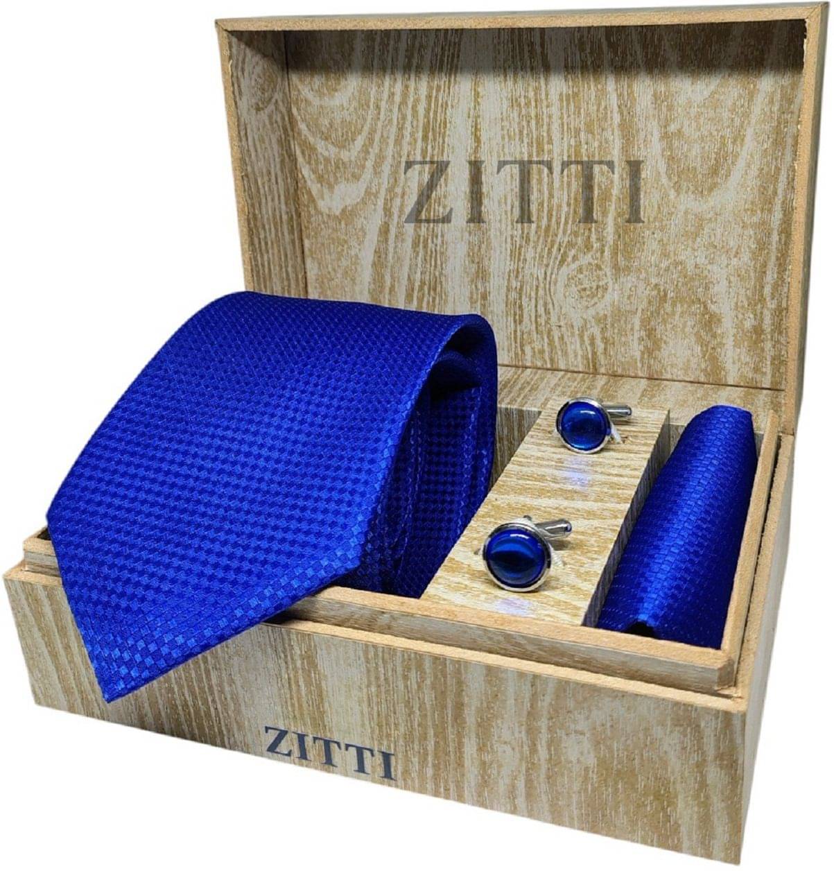 ZITTI Blue Abstract Silk Combo ZITTI Blue Abstract Silk Combo