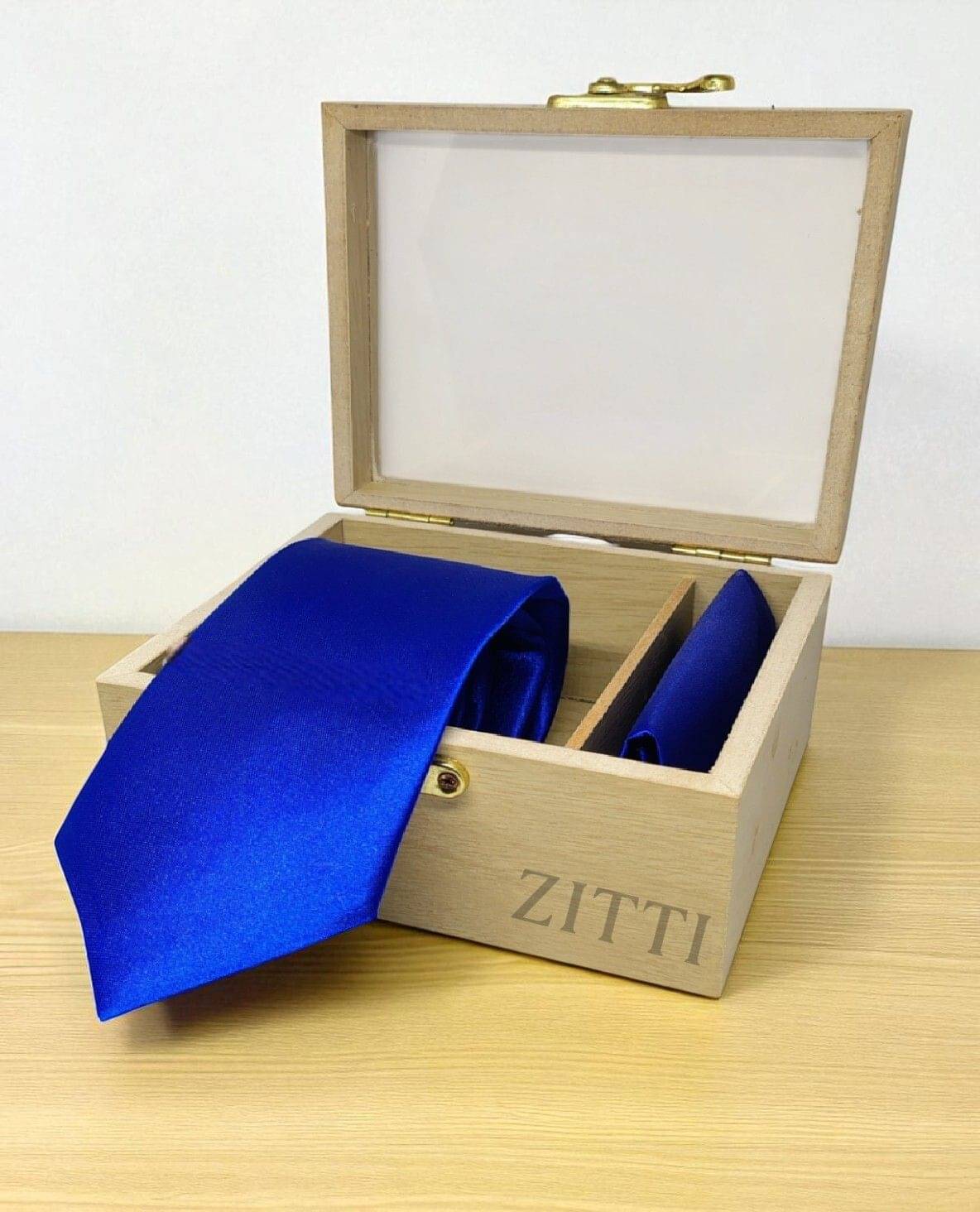 ZITTI Blue Plain Silk Combo ZITTI Blue Plain Silk Combo