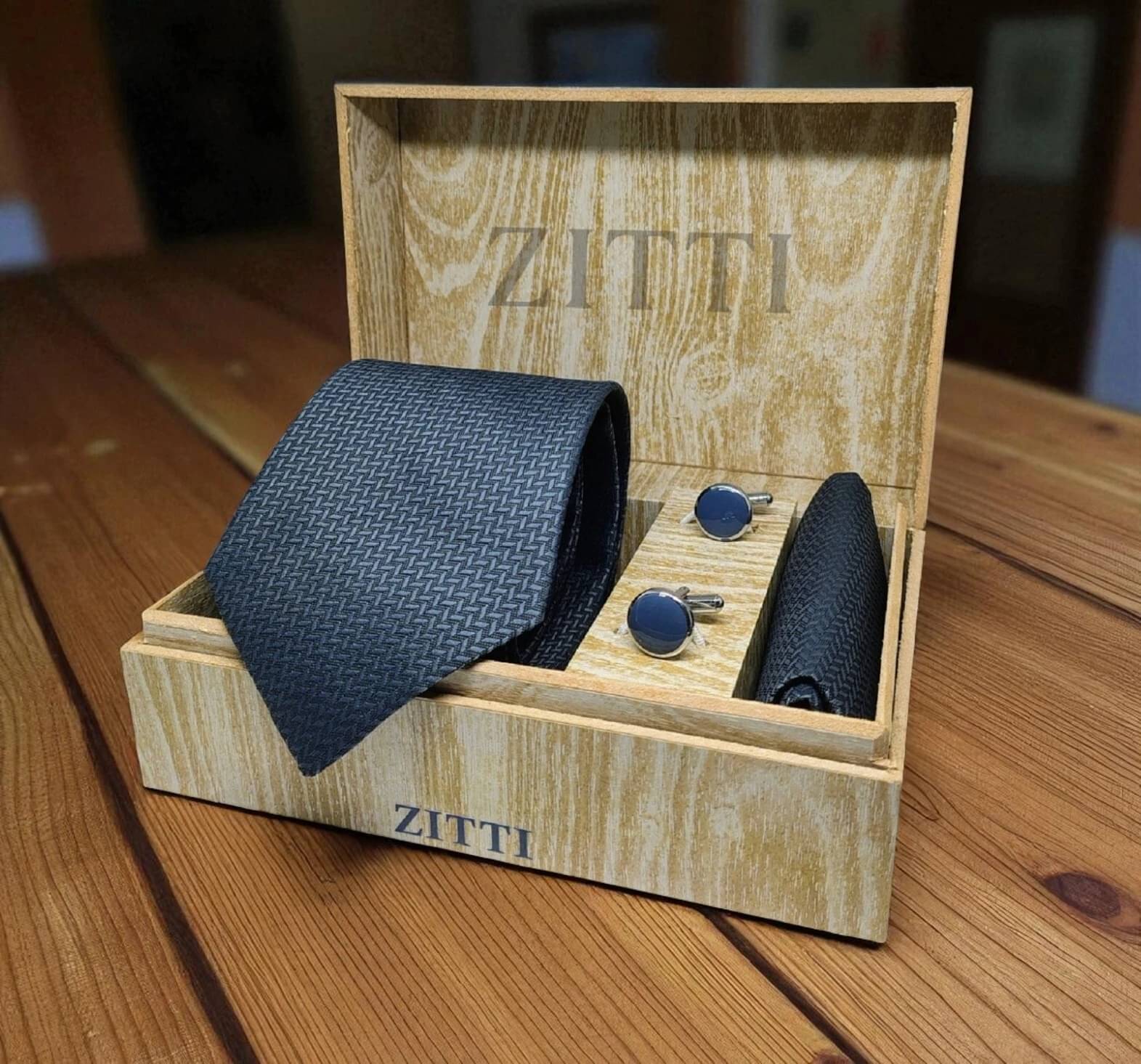     			ZITTI Gray Abstract Silk Combo