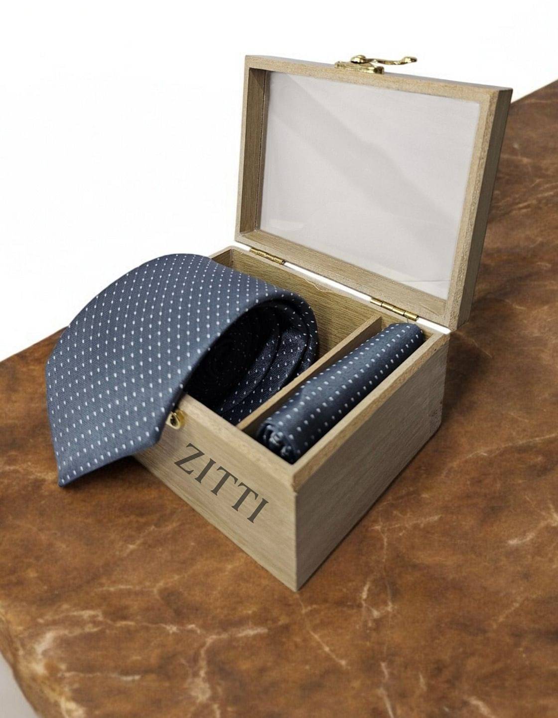     			ZITTI Gray Polka Dots Silk Combo