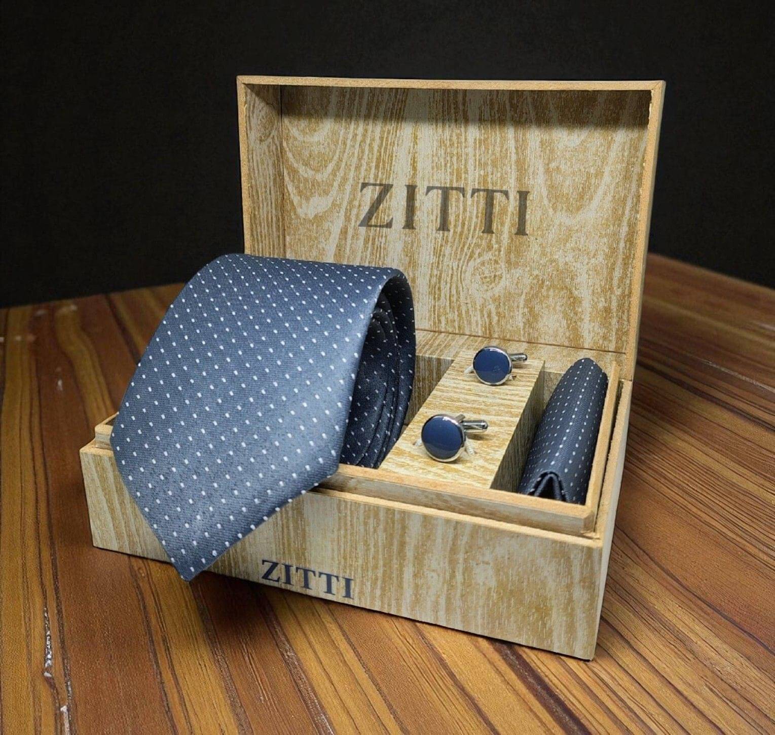 ZITTI Gray Polka Dots Silk Combo ZITTI Gray Polka Dots Silk Combo