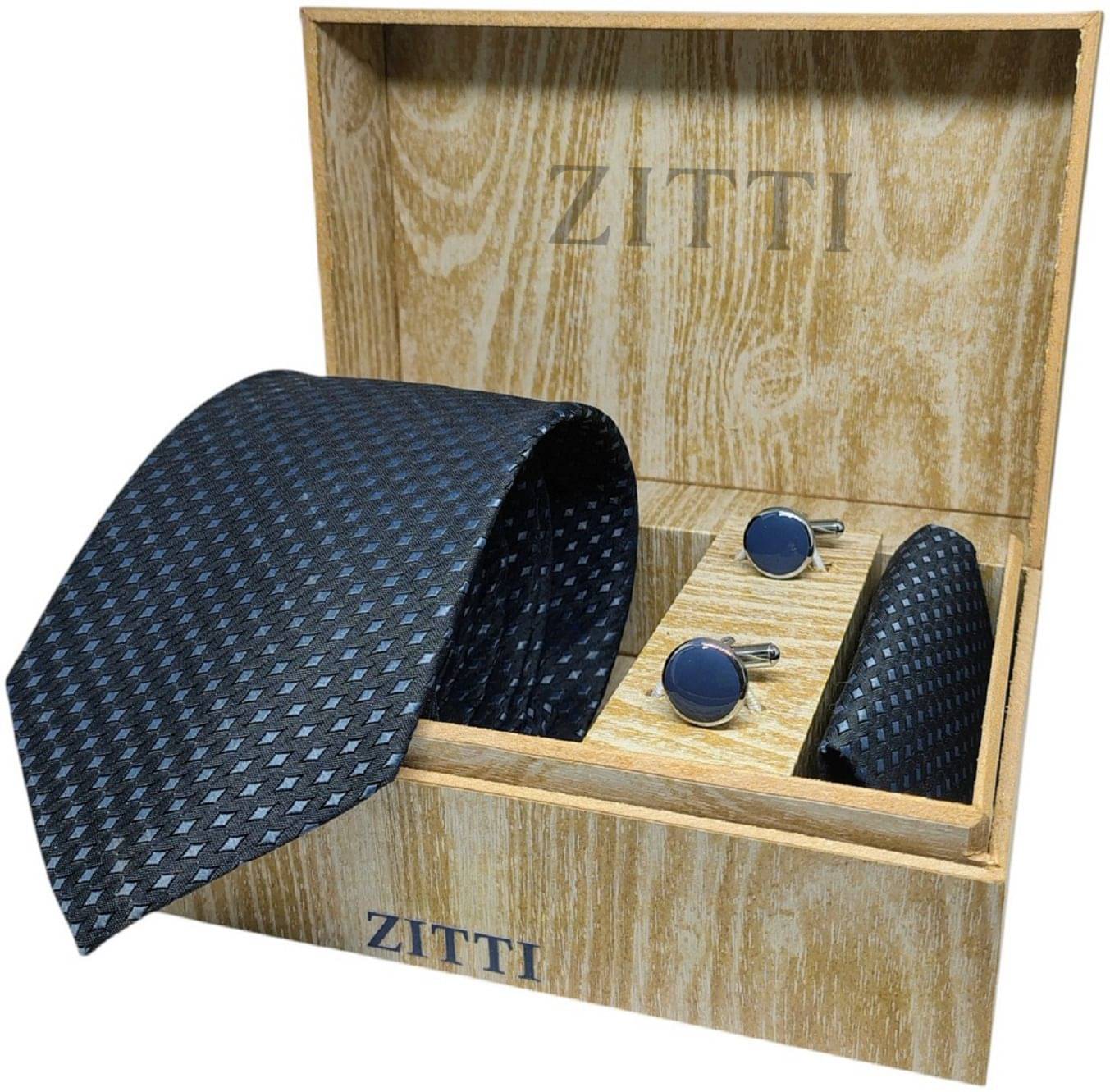 ZITTI Navy Abstract Silk Combo ZITTI Navy Abstract Silk Combo