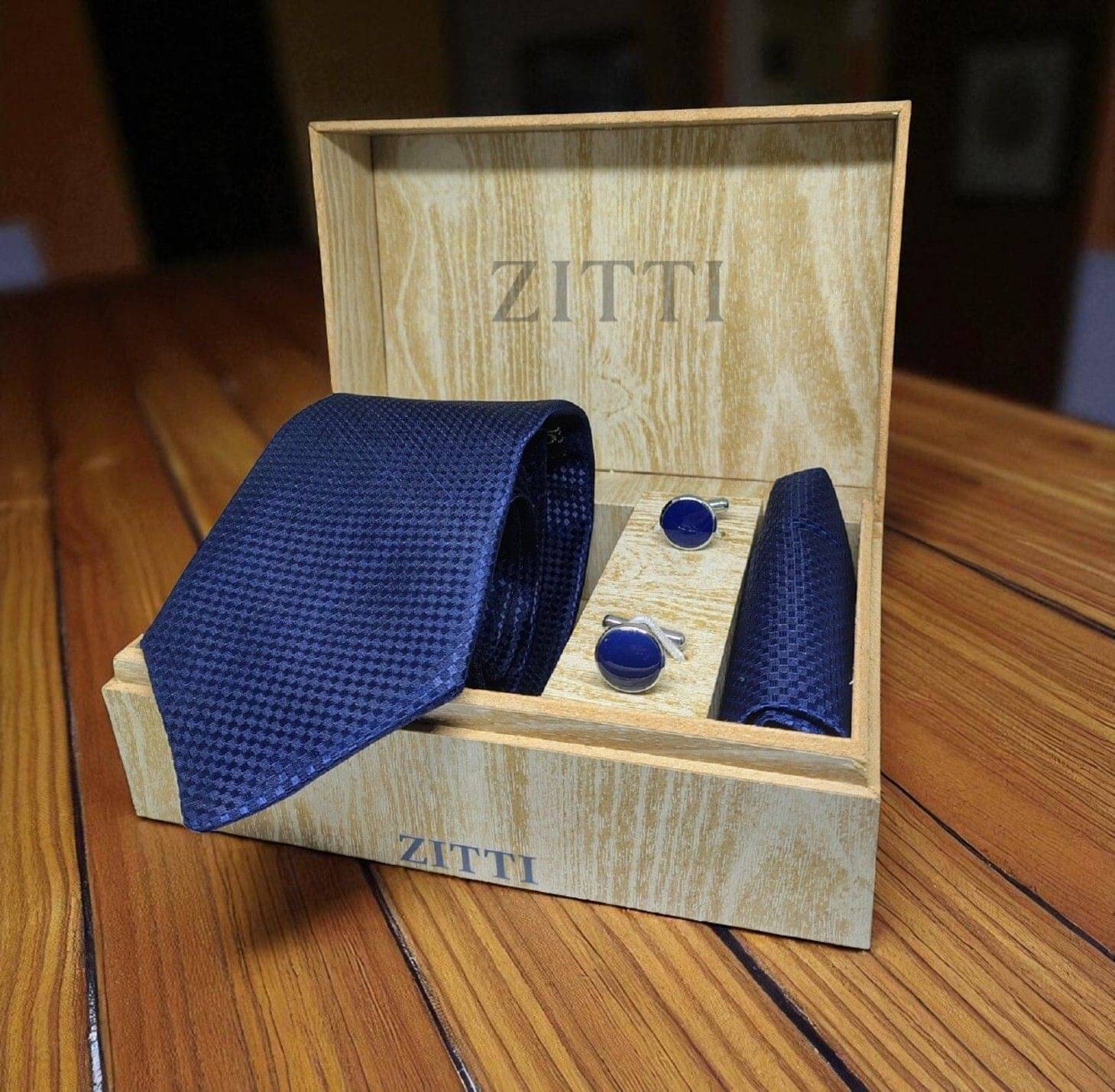 ZITTI Navy Abstract Silk Combo ZITTI Navy Abstract Silk Combo
