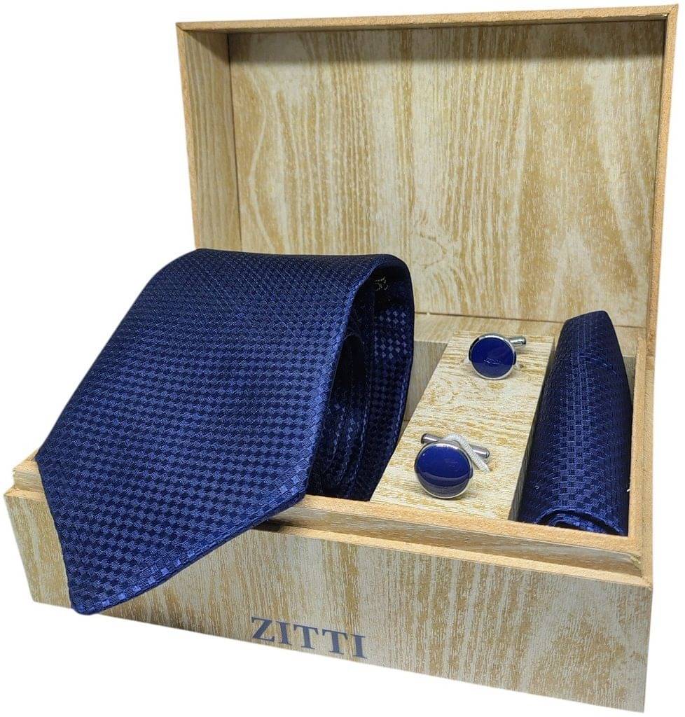 ZITTI Navy Abstract Silk Combo ZITTI Navy Abstract Silk Combo