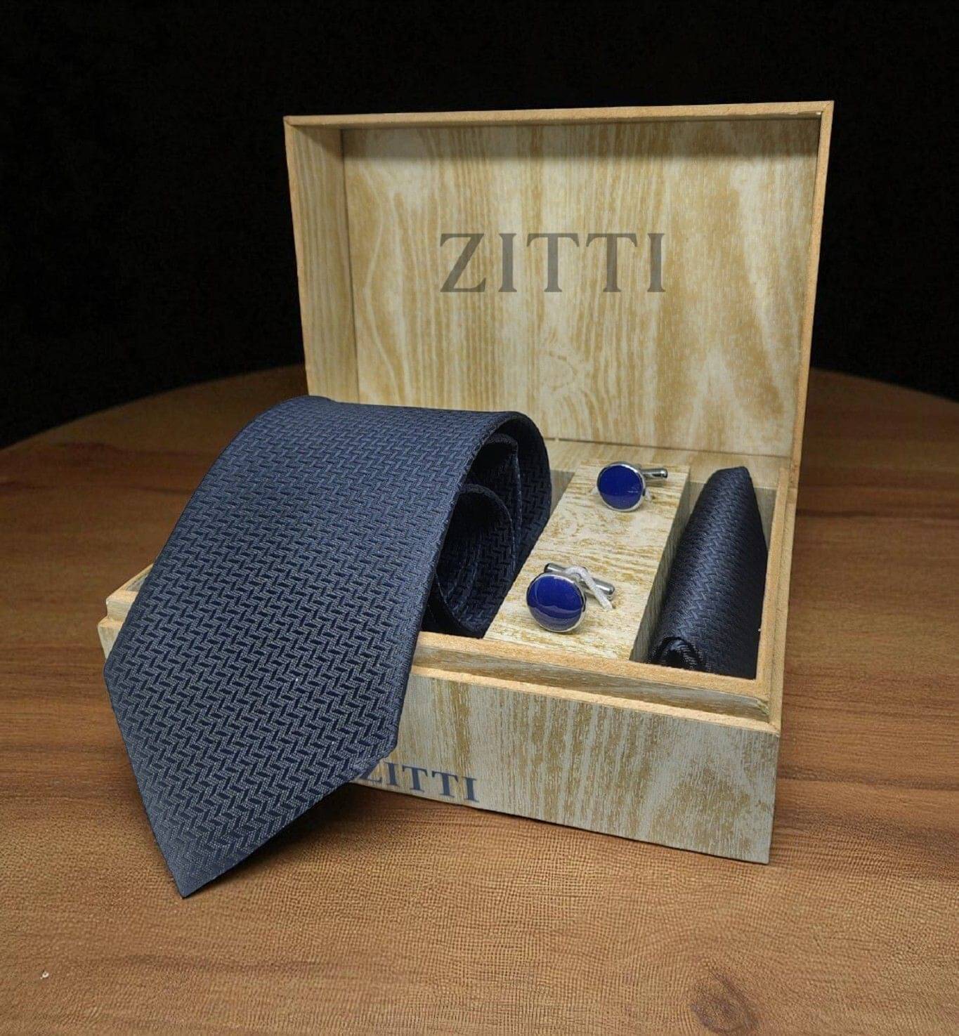     			ZITTI Navy Abstract Silk Combo