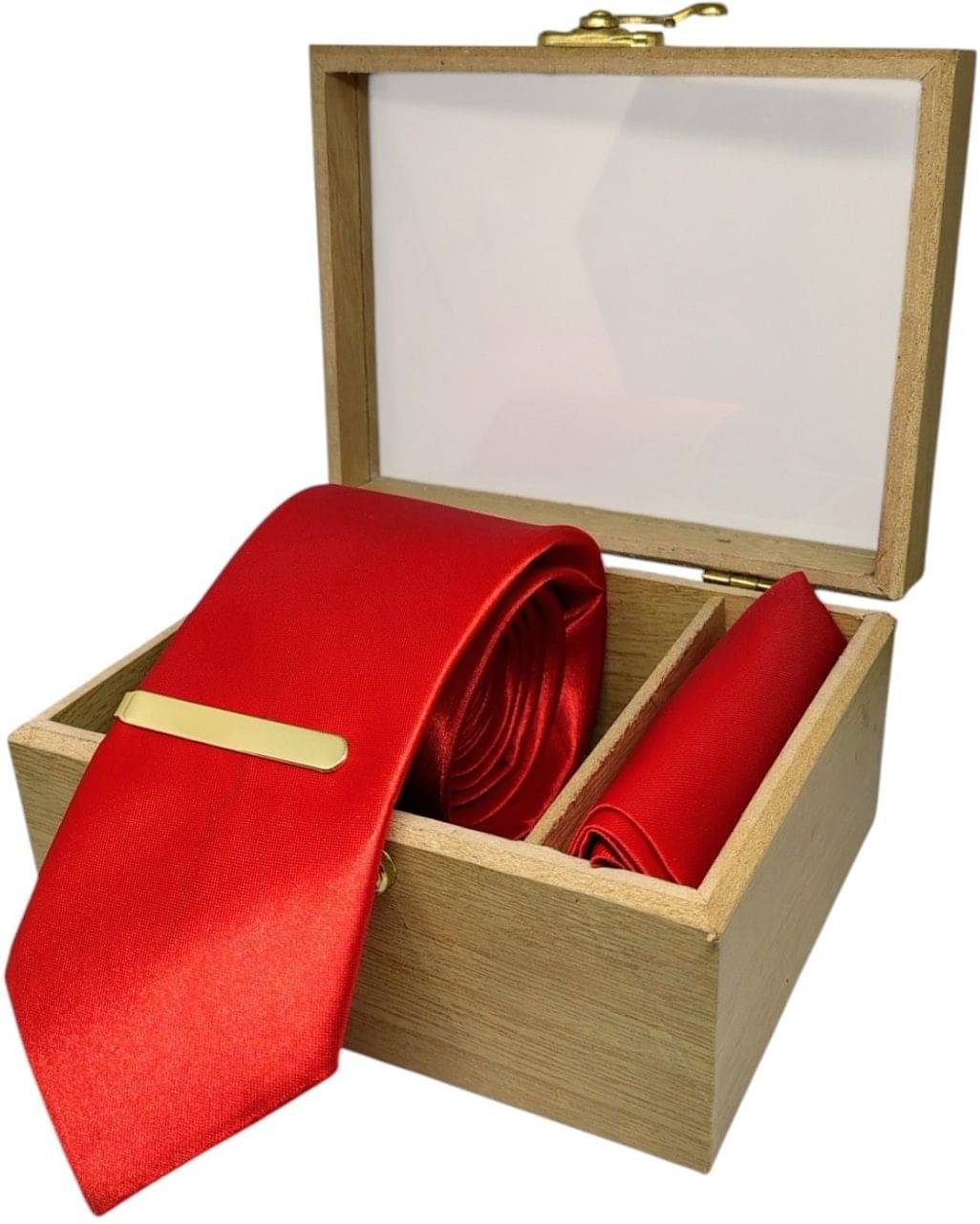 ZITTI Red Plain Silk Combo ZITTI Red Plain Silk Combo