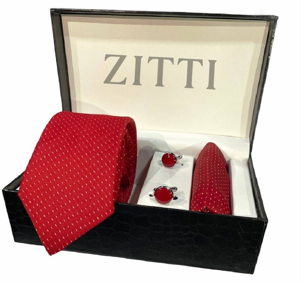     			ZITTI Red Polka Dots Silk Combo