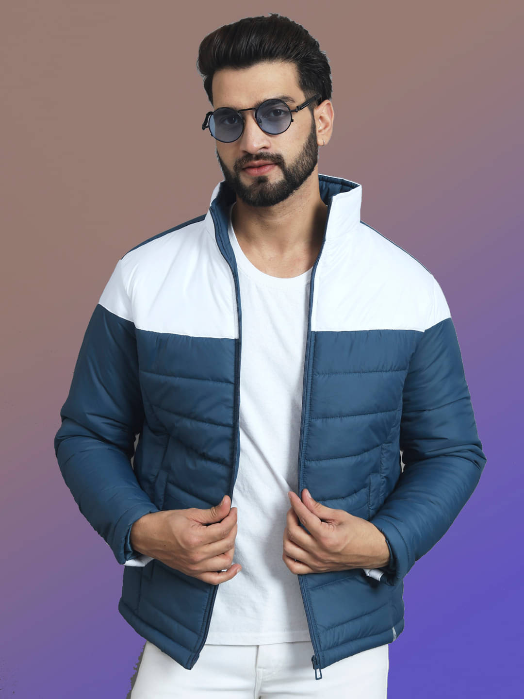 renuovo Polyester Men's Puffer Jacket - Blue ( Pack of 1 )     			renuovo Polyester Men's Puffer Jacket - Blue ( Pack of 1 )