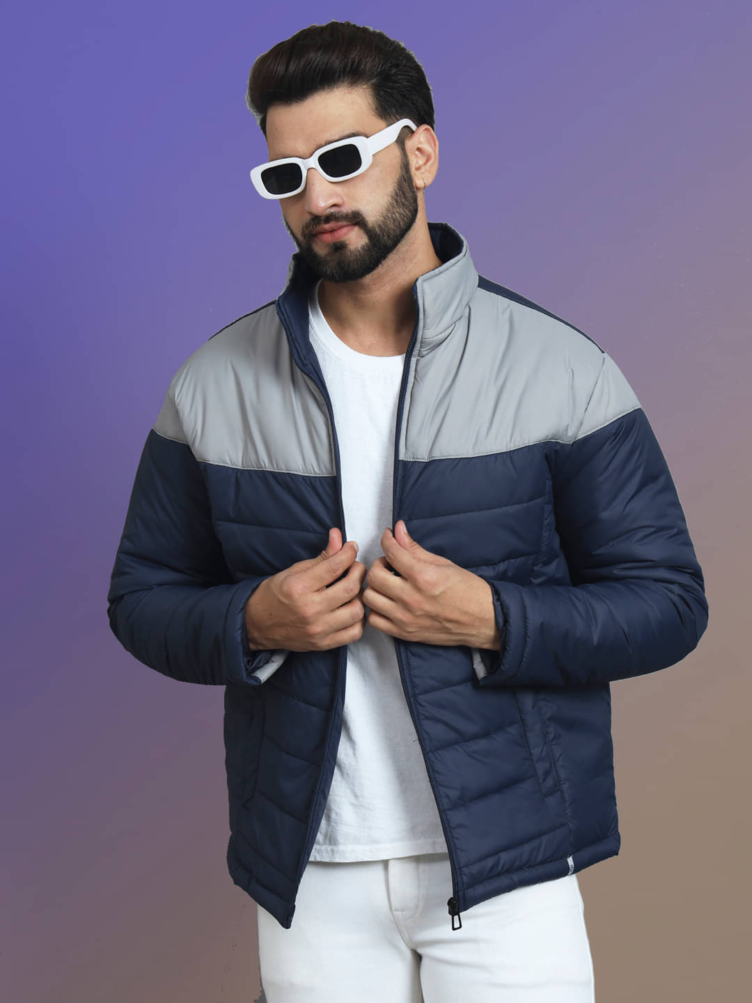     			renuovo Polyester Men's Puffer Jacket - Navy ( Pack of 1 )