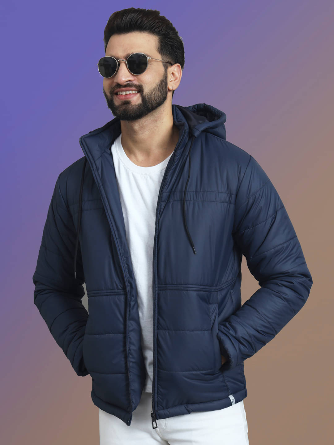 renuovo Polyester Men's Puffer Jacket - Navy ( Pack of 1 ) renuovo Polyester Men's Puffer Jacket - Navy ( Pack of 1 )