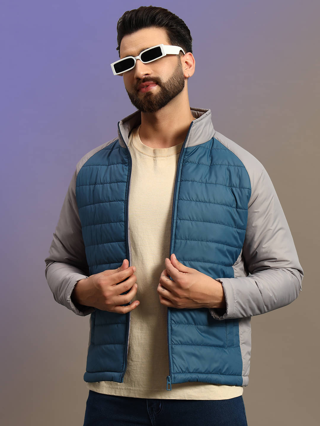 renuovo Polyester Men's Puffer Jacket - Blue ( Pack of 1 ) renuovo Polyester Men's Puffer Jacket - Blue ( Pack of 1 )