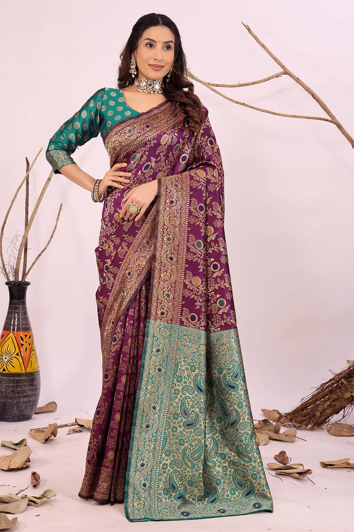 varutex Art Silk Solid Regular Saree With Unstitched Blouse Piece ( Wine ) varutex Art Silk Solid Regular Saree With Unstitched Blouse Piece ( Wine )