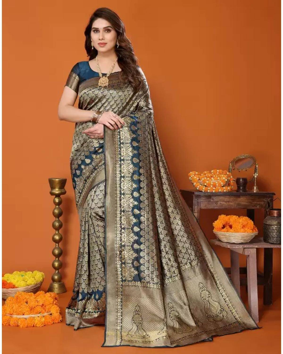 varutex Silk Blend Woven Regular Saree With Unstitched Blouse Piece ( Aqua Blue ) varutex Silk Blend Woven Regular Saree With Unstitched Blouse Piece ( Aqua Blue )