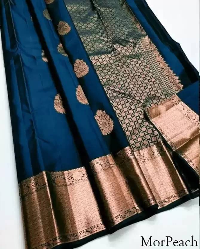     			varutex Silk Self Design Regular Saree With Unstitched Blouse Piece ( Turquoise )