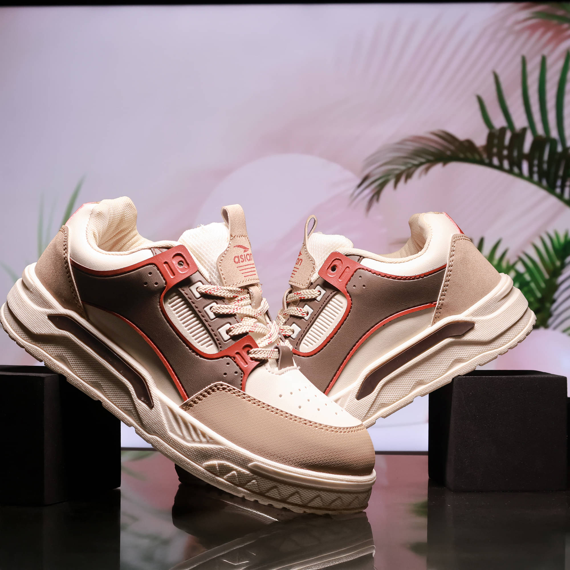     			ASIAN NEXUS-02 Cream Men's Sneakers