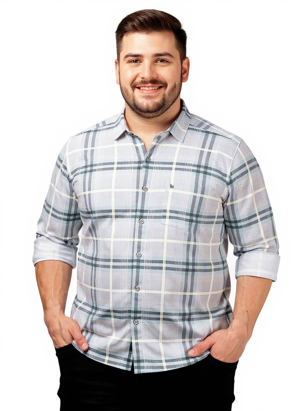 BULLMER Cotton Blend Regular Fit Striped Full Sleeves Men's Casual Shirt - Green ( Pack of 1 ) BULLMER Cotton Blend Regular Fit Striped Full Sleeves Men's Casual Shirt - Green ( Pack of 1 )