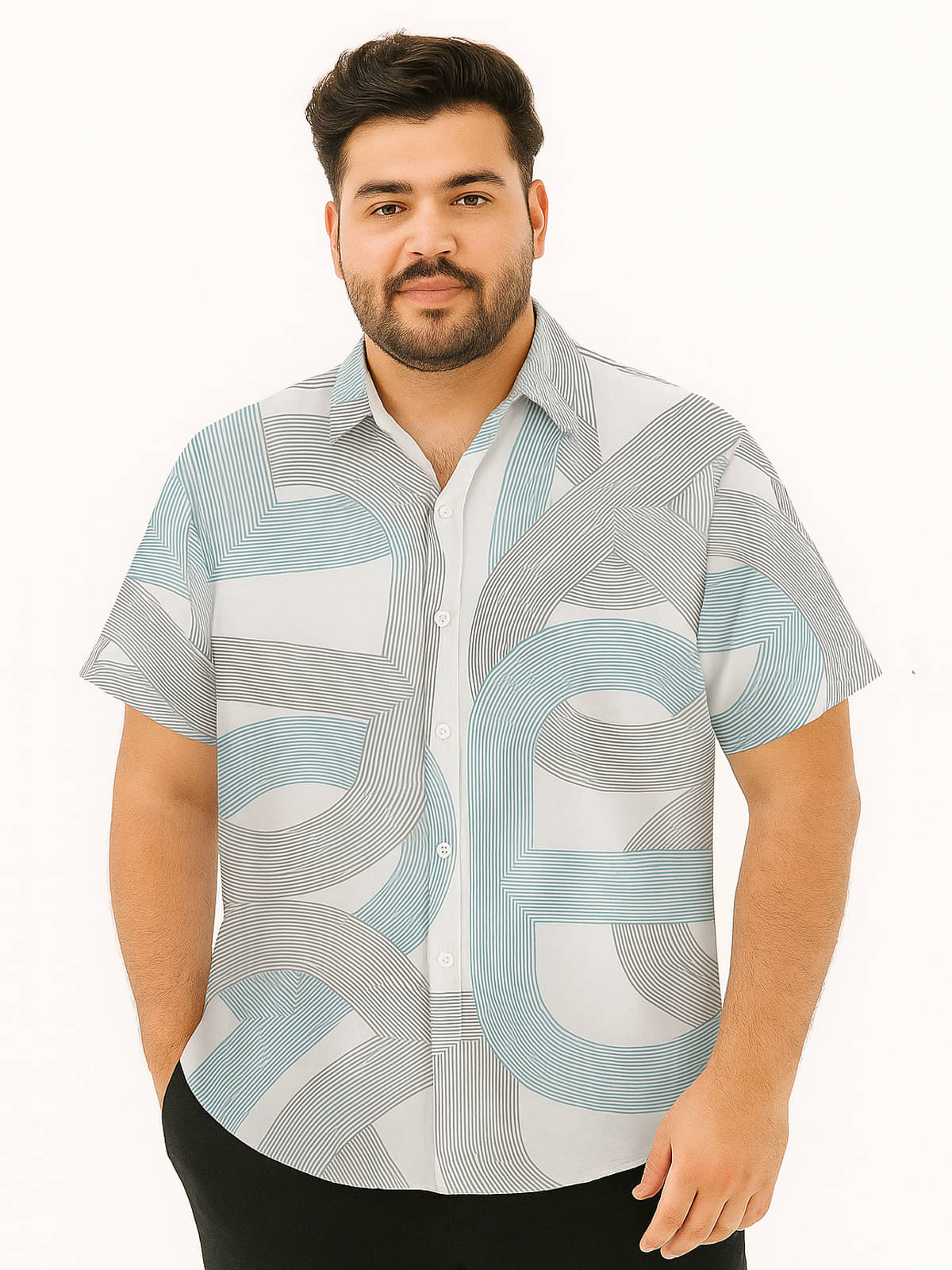 BULLMER Cotton Blend Regular Fit Printed Half Sleeves Men's Casual Shirt - Green ( Pack of 1 )     			BULLMER Cotton Blend Regular Fit Printed Half Sleeves Men's Casual Shirt - Green ( Pack of 1 )