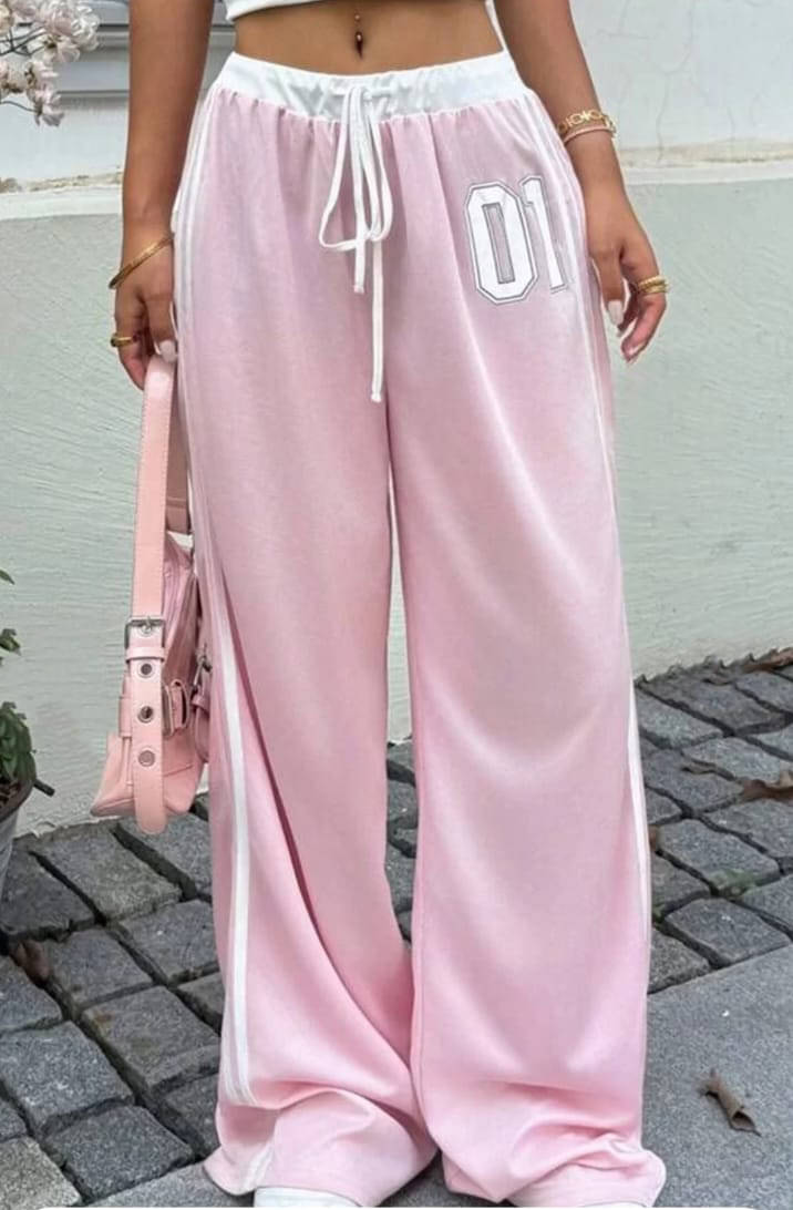     			CLOTHINA Women Cotton Blend Casual Trousers ( Pink )