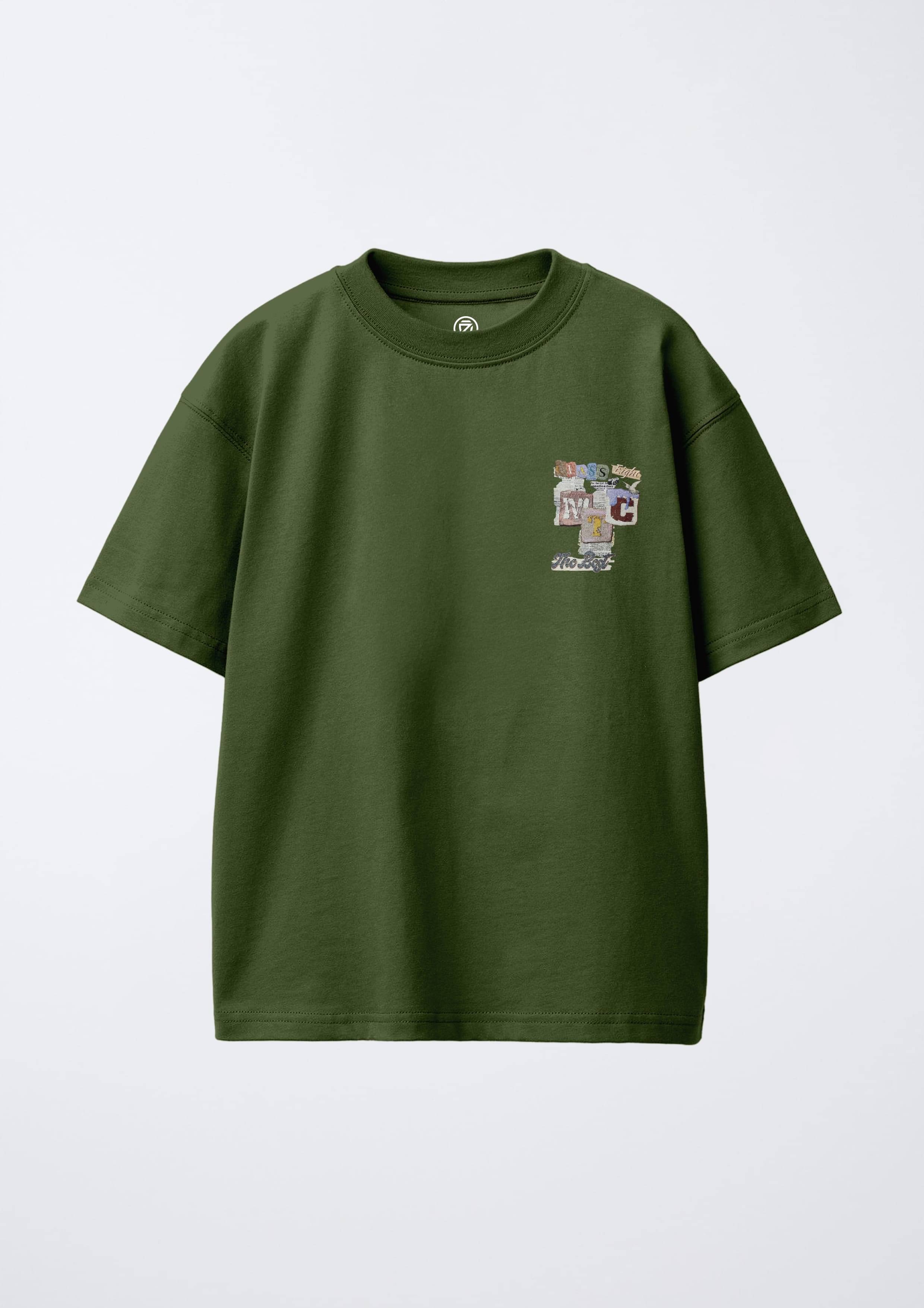     			CODEZ Pack of 1 Boys Cotton Blend T-Shirt ( Olive )