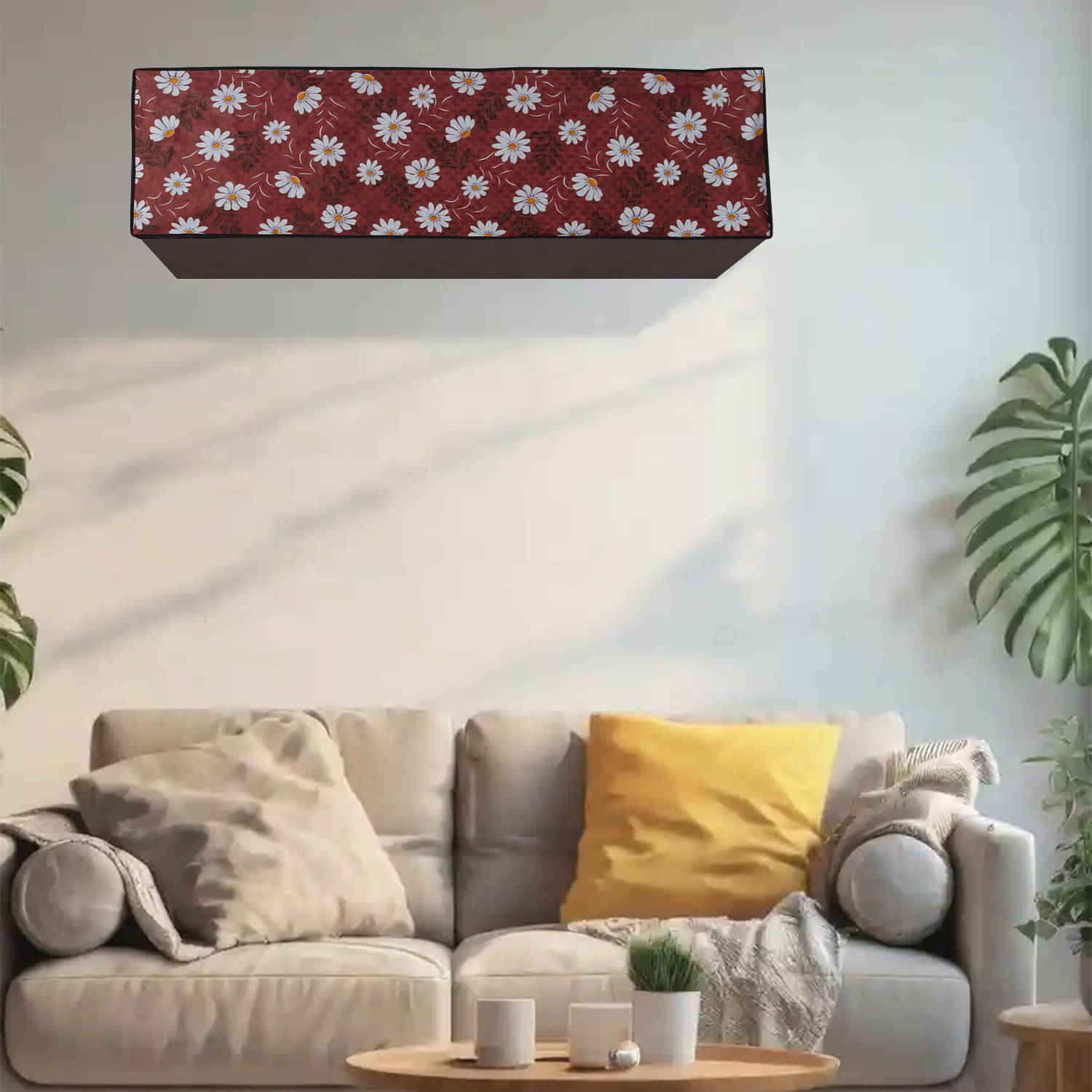 Dream Care Single PVC Red AC Cover for 1 Ton Split AC     			Dream Care Single PVC Red AC Cover for 1 Ton Split AC